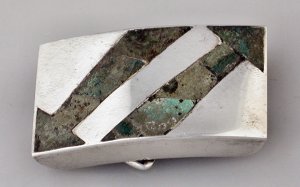 Buckle with Two Inset Azur-Malachite Arrows - Photo 1