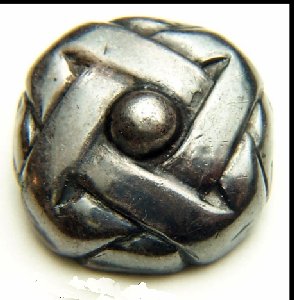 Button of Woven Straps with Ball in Center - Photo 1