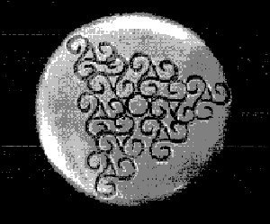 Button with Stamped Type Design - Photo 1