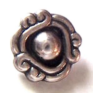 Button Has a Center Ball and Swirled Bands or Wires - Photo 1