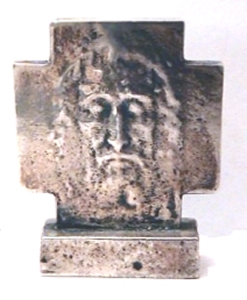 Small Standing Cross with a Bas Relief Image of Christ - Photo 1
