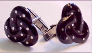 Tortoise Shell "pretzel" Cuff Links - Photo 1