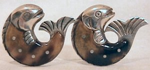 Tortoise Shell Fish Cufflinks - Photo 1
