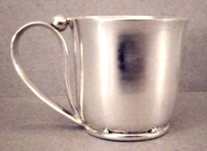 Baby Cup with Small Silver Beads Around the Rolled Bottom - Photo 1