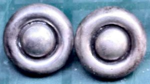 Earring Design Was Made Either with a Bronze Domed Center - Photo 1
