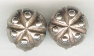 Earrings of Six Pie Shaped Segments - Photo 1