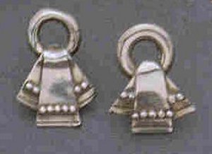 Earrings with Wide Loops and Tails of the Same Design - Photo 1