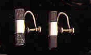 Earrings of a Silver Tube Flanked by Rosewood Tubes - Photo 1