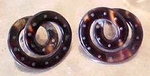 Tortoise Shell "Pretzel" Earrings - Photo 1