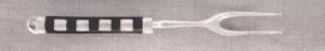 Ebony and Silver Fork from a Carving - Photo 1