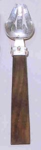 Salad Server Fork of Hammered Silver Fork - Photo 1