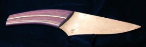 Rosewood Handled Cheese Knife with a Lengthwise Silver Wire - Photo 1