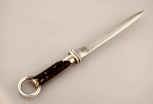 Letter Opener with Tortoise Shell Handle Topped by Large - Photo 1