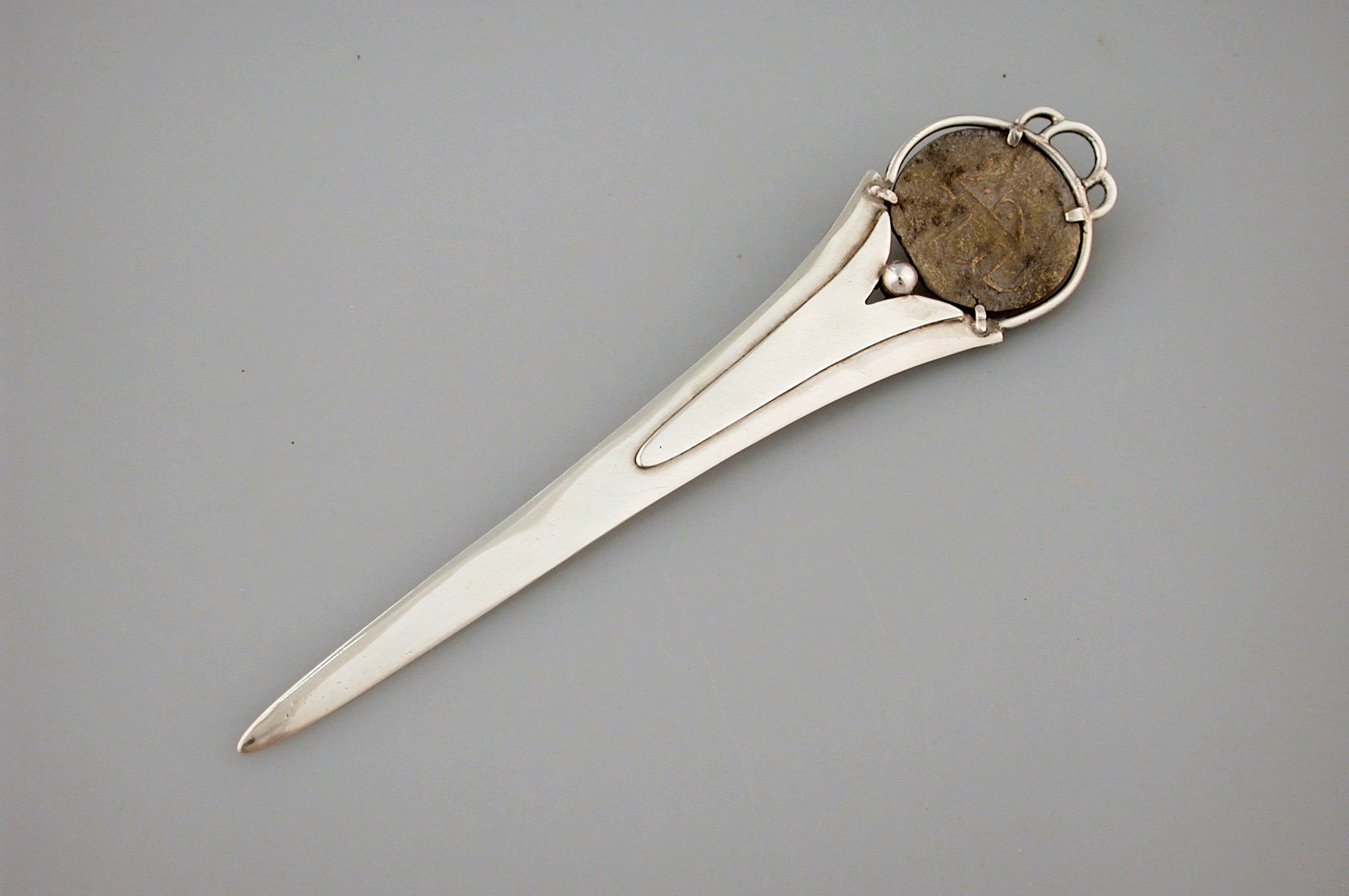 Letter Opener with Old Coin: First Peso - Photo 1