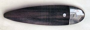 Rosewood and silver walrus letter opener - Photo 1