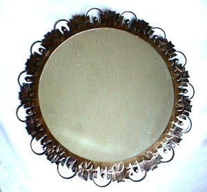 Copper Hanging Mirror - Photo 1