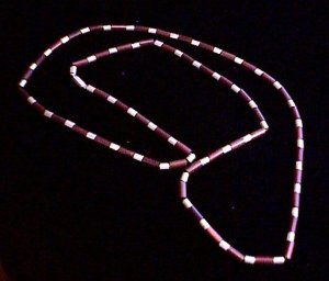 Necklace of Elongated Rosewood and Silver Links - Photo 1
