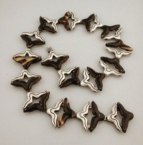 Necklace/belt of Individual Silver and Silver Backed Large - Photo 1