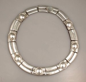 Necklace of Oval Tubes and Discs - Photo 1