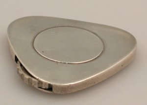Triangular Flat Pill Box with Applied Circle on Top - Photo 1