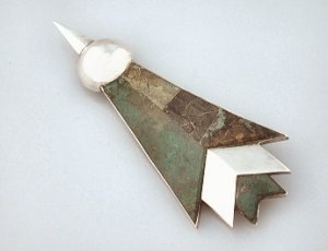 Azur-Malachite Arrow Pin