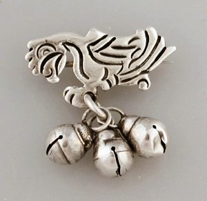 Very Small Silver Pin Is an Early Design of a Chachalaca - Photo 1