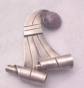 Swirl Pin with Amethyst Was Also Made with a Copper Disc - Photo 1