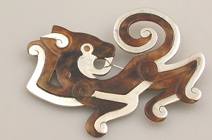 Tortoise Shell Jaguar Pin