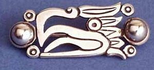Early Silver Pin Depicting the Profile of an Eagle Head - Photo 1