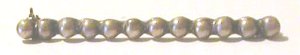 Long Bar Pin with Twelve Silver Half Balls - Photo 1