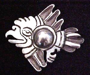 Early Flying Eagle Pin with a Pre-Hispanic Motif - Photo 1