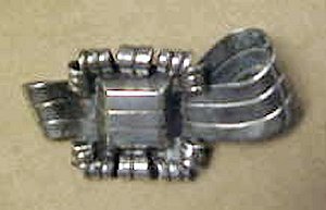 Pin with Silver "crowned" Silver "pyramid" and a Looped - Photo 1