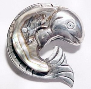 Abalone Fish Pin - Photo 1
