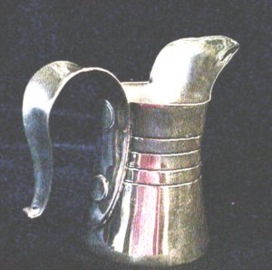 Small Silver Pitcher with Oversized Lip and Large Curved - Photo 1