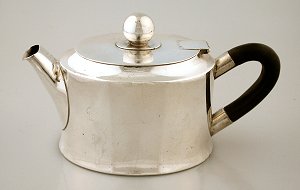 Covered Creamer with Silver Ball on Top of Hinged Cover - Photo 1