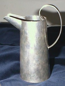 Taller Cylindrical Cream Pitcher with Large Lip and Strap - Photo 1