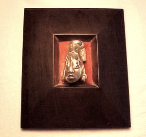 Rosewood Pyramid Shaped Mitred Frame Contains a Silver - Photo 1