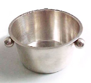 Salt Dish with Three Silver Balls Around the Top Perimeter - Photo 1