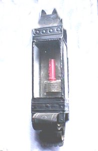 Black Painted Tin Wall Sconce with 3 Glass Panels - Photo 1