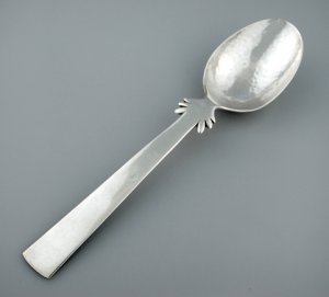 Salad Server Spoon of All Silver with Projections - Photo 1