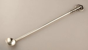Martini Stirring Spoon with Open Circles at Top and Silver - Photo 1