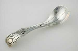 Sauce Spoon with Pierced Decoration and Incised Lines - Photo 1