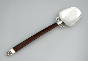 Salad Server Spoon with Silver Bowl - Photo 1