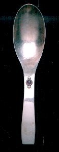 Soup Spoon with Amethyst Inset on Handle - Photo 1