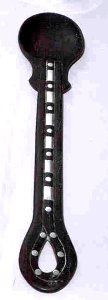 Very Large Ebony Salad Server with Looped Handle - Photo 1