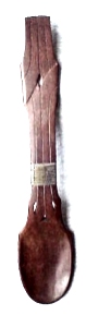 Rosewood Salad Serving Spoon of Carved Rosewood - Photo 1