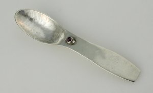 Teaspoon with Amethyst Set at Neck - Photo 1