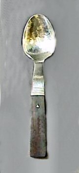 Spoon Has an Inset Silver Triangle in the Rosewood Handle - Photo 1