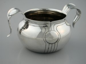 Open Sugar Bowl with Handles of Broad Flat Bands - Photo 1
