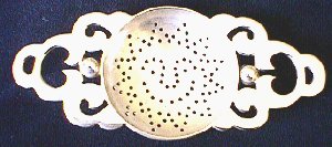 Rounded Tea Strainer with Pierced Design - Photo 1
